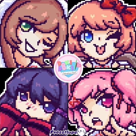 Pin En Doki Doki Literature Club Arte De Bits Literatura Arte Pixel