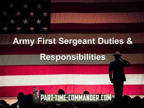 Army First Sergeant Duties & Responsibilities