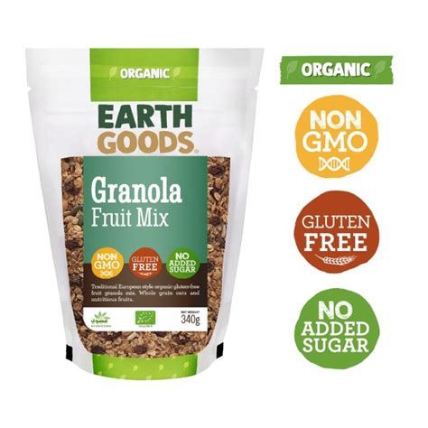 Buy Earth Goods Organic Gf Fruit Mix Granola G Online Aed