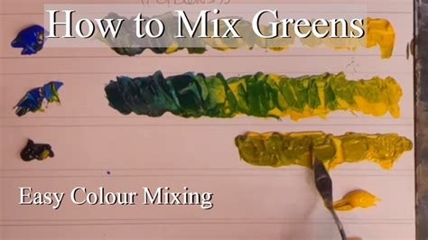 How To Mix Green Acrylic Paint Easy Simple Way Youtube