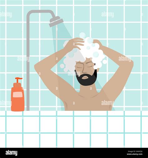 Man Washing Face Stock Vector Images Alamy