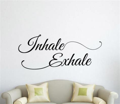 Inhale Exhale Wall Decal Vinyl Sticker Meditation Wall Decor Etsy