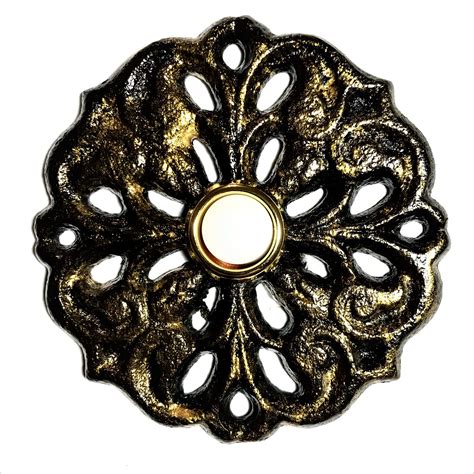 Doorbell Cover Plate Cast Iron Ornate Design Etsy