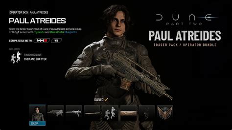 DUNE PAUL ATREIDES TRACER PACK OPERATOR BUNDLE STORE VIEW SEASON 1