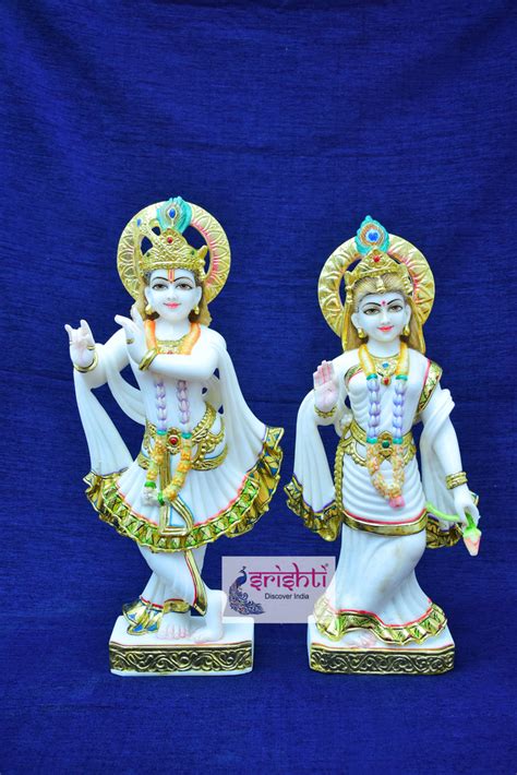 Shop Pure Marble Radha Krishna Set 24 Inches