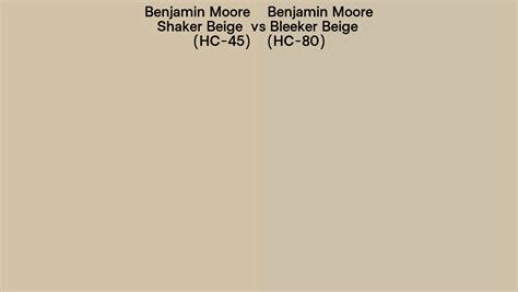 Benjamin Moore Shaker Beige Vs Bleeker Beige Side By Side Comparison