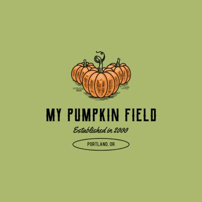 Placeit Online Logo Generator For Pumpkin Harvesting Farm