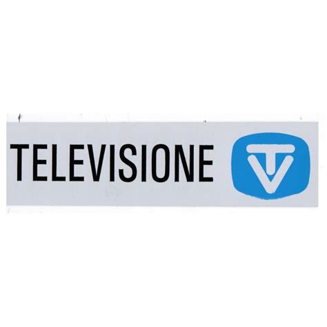 Targa Segnaletica Televisione Adesiva 4x15