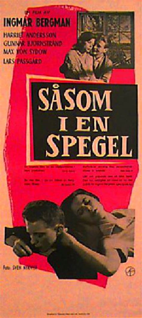 Through A Glass Darkly Original 1961 Swedish Stolpe Movie Poster