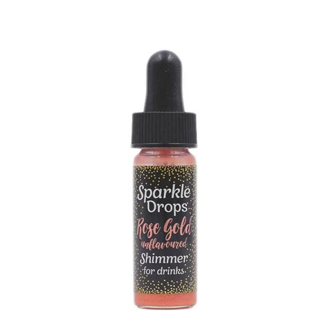 Sparkle Drops Unflavoured Shimmer For Drinks Rose Gold Shimmer Cake