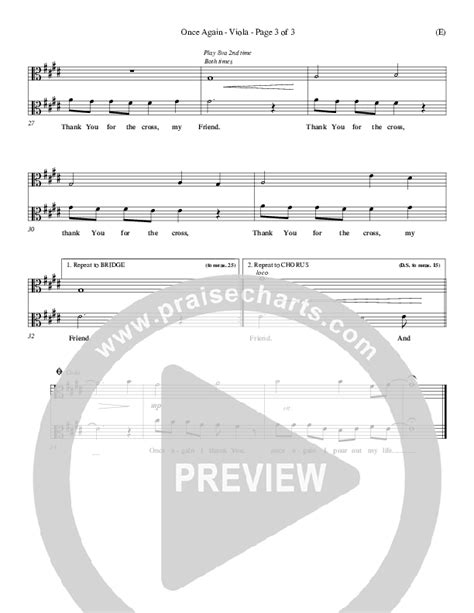 Once Again Viola Sheet Music Pdf Matt Redman Praisecharts