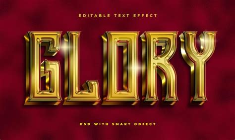 Premium Psd Gold Glory Editable Text Effect Template