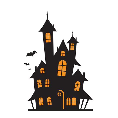 Halloween Haunted House Vector Illustration 12031407 Vector Art at Vecteezy