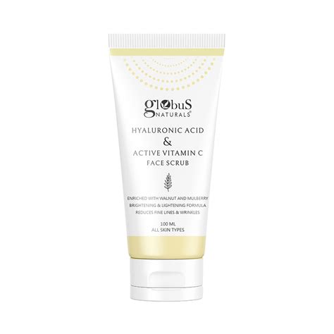 Globus Naturals Hyaluronic Acid And Vitamin C Anti Ageing Face Scrub