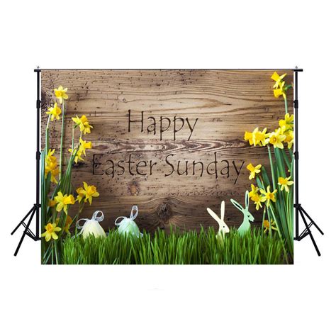 happy easter photo backdrops wood photography vinyl backdrops easter ...