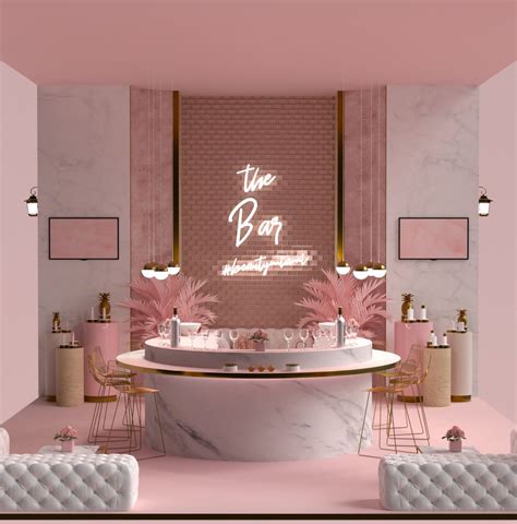 Booth Design For Beauty Co Kuwait On Behance Salon Interior Design