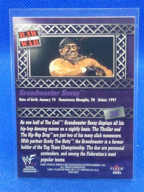 Autograph Grandmaster Sexay Brian Christopher 2001 Fleer Wwf Raw Is War 35 Ebay