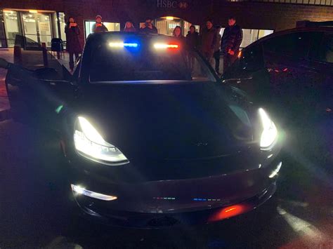 Chief of Police Presents Tesla Model 3 Police Car / EV Club CT