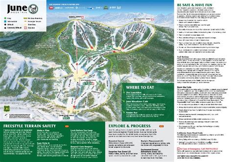 June Mountain Ski Trail Map Free download