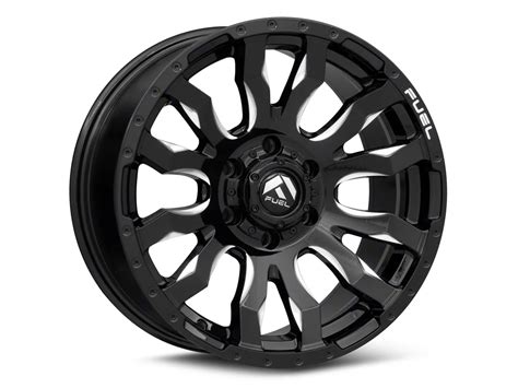 Fuel Wheels Yukon Blitz Gloss Black Milled 6 Lug Wheel 18x9 20mm