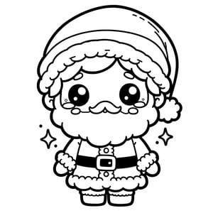 Ausmalbild Von Kawaii Weihnachten Zum Ausdrucken Kostenloses Pdf