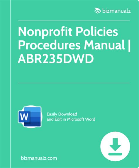 Policy And Procedure Template For Nonprofits