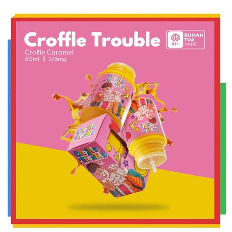 Jual CROFFLE TROUBLE CROFFLE CARAMEL 3MG 6MG 60ML PREMIUM LIQUID VAPE