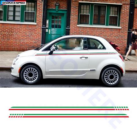 Aliexpress Buy Italian Flag Styling Car Waist Lines Stripes Door