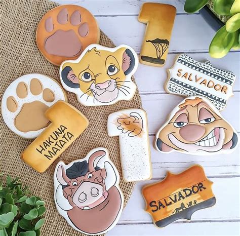 The Lion King Cookies Are Decorated With Fondant