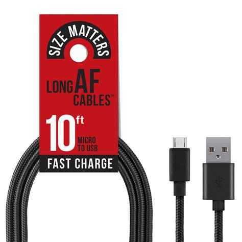 Long AF 10ft USB Micro Cables For Android Products