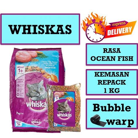 Jual Makanan Kucing WHISKAS Kering Rasa OCEAN FISH Kemasan 1 Kg