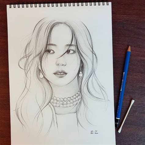 Jisoo Pencil Drawing