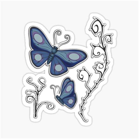 "Sticker Sheet Corpse Bride - Butterflies & Thorn" Sticker for Sale by ...