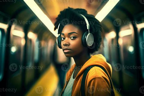 Girl music metro subway. Generate Ai 29770299 Stock Photo at Vecteezy