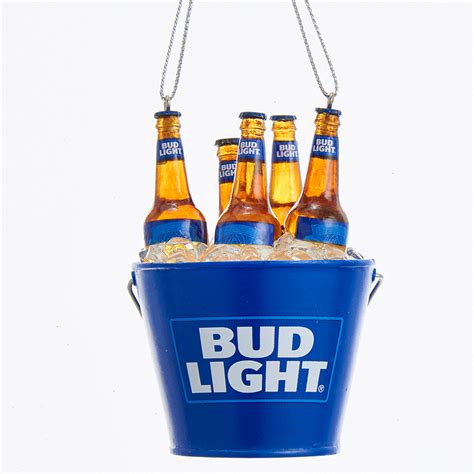 Bud Light Ice Bucket Of Beer Ornament The Music Box Company