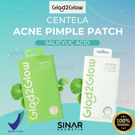 Jual Glad Glow Centella Salicylic Acid Day Night Acne Patch Pimple