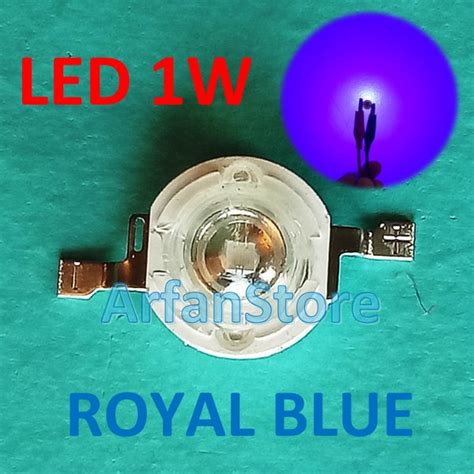 Jual Led W Royal Blue Hpl Warna Biru Nm High Power Chip Ma Di