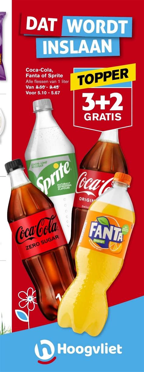 Coca Cola Fanta Of Sprite Liter Aanbieding Bij Hoogvliet