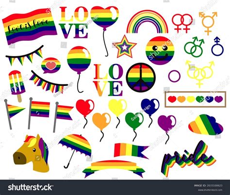 Lgbtq Pride Clip Art Rainbow Flag Stock Vector Royalty Free