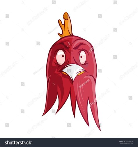 Cartoon Vector Illustration Angry Rooster Vector De Stock Libre De