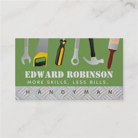 Handyman Slogans Business Cards | Zazzle