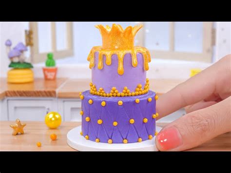 Miniature Purple Chocolate Cake Decorating From Tiny Cakes Official