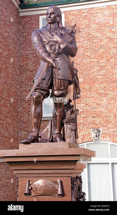 Oliver Cromwell Statuestanding In Grounds Of The Warrington Academy