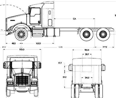 Kenworth K100 Blueprints Kenworth K100 Blueprints Kenworth K100e Aerodyne A Photo