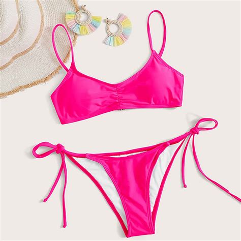 Sexy Bikinis For Women 2 Piece Womens Sexy High Breast Contrast