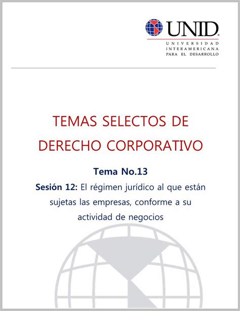 PDF TEMAS SELECTOS DE DERECHO CORPORATIVO alternativo de solución