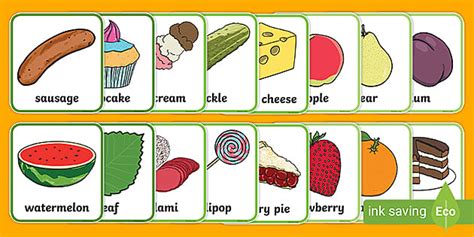 Food Flashcards On The Very Hungry Caterpillar KS1