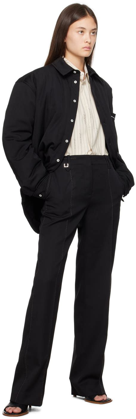 Jacquemus Black Le Raphia La Chemise Boulanger Shirt Jacquemus