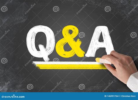 Term Q And A Questions And Answers Written On Chalkboard Stock Photo