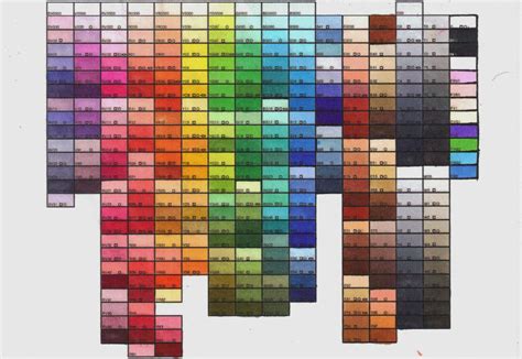 Complete Copic Color Chart by Joker08 on DeviantArt